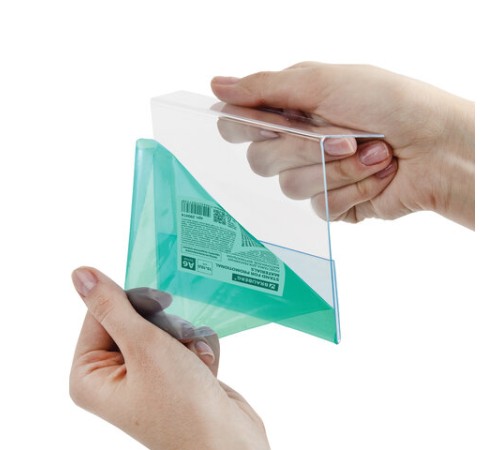 Подставка настольная для рекламных материалов ВЕРТИКАЛЬНАЯ (150х105 мм), А6, односторонняя, BRAUBERG, 290414