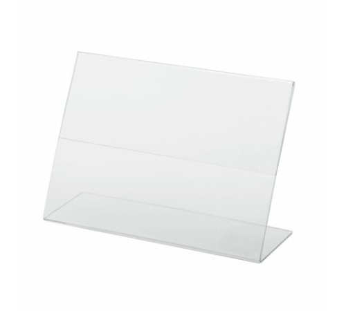 Подставка настольная для рекламных материалов ГОРИЗОНТАЛЬНАЯ (105х150 мм), А6, односторонняя, BRAUBERG, 290415