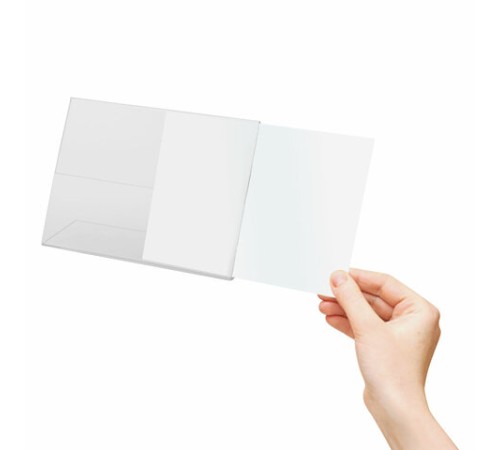 Подставка настольная для рекламных материалов ГОРИЗОНТАЛЬНАЯ (105х150 мм), А6, односторонняя, BRAUBERG, 290415