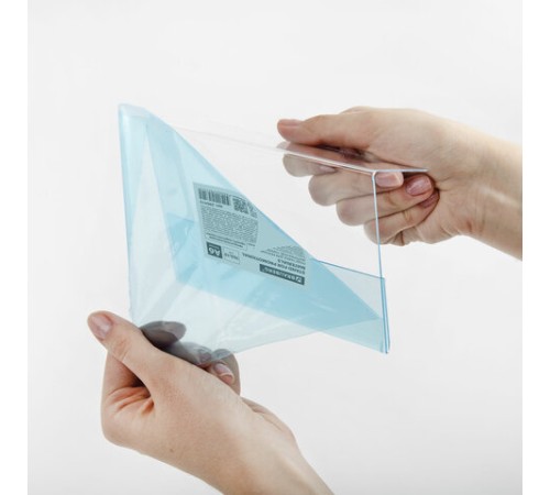 Подставка настольная для рекламных материалов ГОРИЗОНТАЛЬНАЯ (105х150 мм), А6, односторонняя, BRAUBERG, 290415