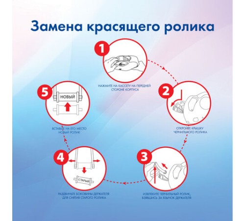 Красящие ролики для этикет-пистолетов, 25 мм, КОМПЛЕКТ 2 шт., 1 и 2-строчные BRAUBERG (290437, 290438), 290440