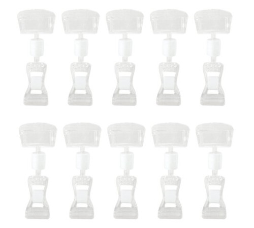 Держатели-прищепки для ценников универсальные МАЛЫЕ, КОМПЛЕКТ 10 штук, BRAUBERG, 290525