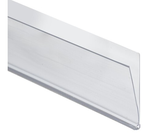 Ценникодержатели полочные самоклеящиеся белые 1250 мм, КОМПЛЕКТ 10 шт., DBR39, 197300