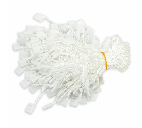 Биркодержатели веревочные с пластиковой пломбой 17 см, STAFF, КОМПЛЕКТ 1000 штук, белые, 291275