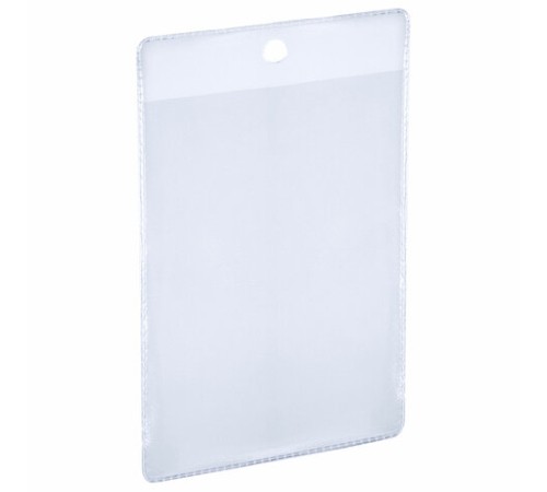 Карман информационный подвесной, ценникодержатель А7, КОМПЛЕКТ 50 шт., ПВХ, BRAUBERG, 291287