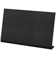 Табличка меловая настольная А4 (21x29,7 см), L-образная, горизонтальная, ПВХ, ЧЕРНАЯ, BRAUBERG, 291291