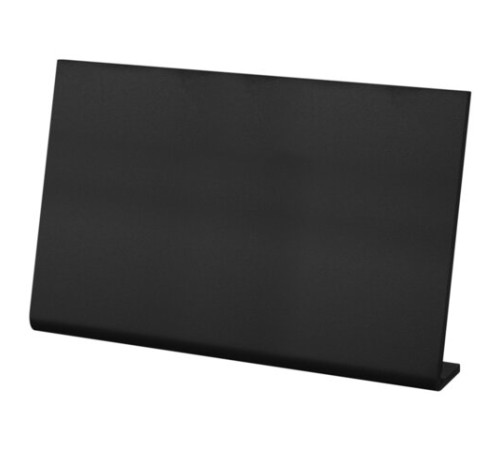 Табличка меловая настольная А4 (21x29,7 см), L-образная, горизонтальная, ПВХ, ЧЕРНАЯ, BRAUBERG, 291291
