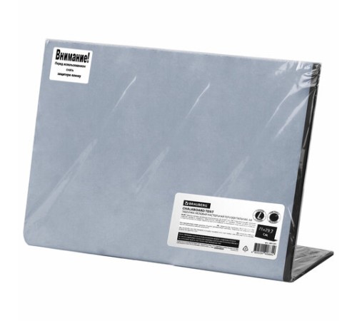 Табличка меловая настольная А4 (21x29,7 см), L-образная, горизонтальная, ПВХ, ЧЕРНАЯ, BRAUBERG, 291291