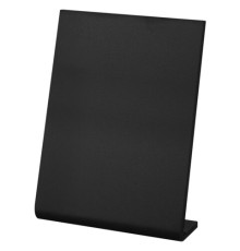 Табличка меловая настольная А4 (21x29,7 см), L-образная, вертикальная, ПВХ, ЧЕРНАЯ, BRAUBERG, 291292