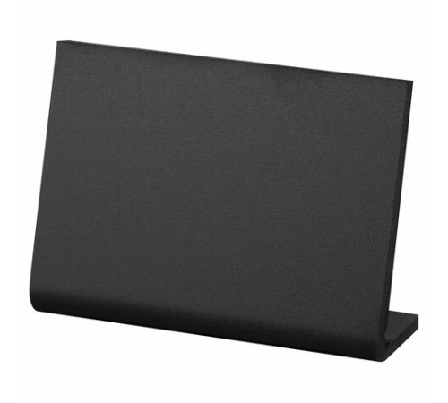 Ценник L-образный для мелового маркера A6 (10,5x14,8 см), КОМПЛЕКТ 10 шт., ПВХ, ЧЕРНЫЙ, BRAUBERG, 291295