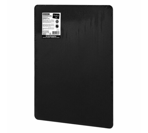 Табличка меловая А4 (21x29,7 см), КОМПЛЕКТ 10 штук, пластиковая, ЧЕРНАЯ, BRAUBERG, 291300