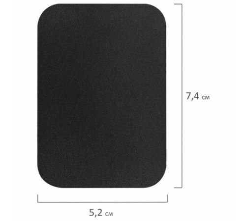 Табличка меловая A8 (5,2x7,4 см), КОМПЛЕКТ 20 штук, пластиковая, 0,5 мм, ЧЕРНАЯ, BRAUBERG, 291304
