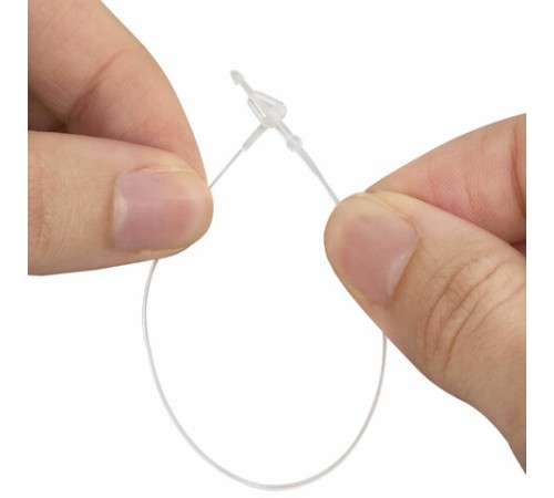 Хомут-биркодержатель бирка ценник петлевой 13 см, BRAUBERG, КОМПЛЕКТ 1000 шт., 291305