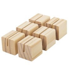 Ценникодержатель деревянный (ценники, реклама, фото) 3,5х3,5х3,5 см, КОМПЛЕКТ 6 шт., BRAUBERG, 291311