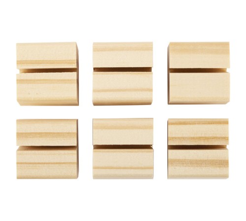 Ценникодержатель деревянный (ценники, реклама, фото) 3,5х3,5х3,5 см, КОМПЛЕКТ 6 шт., BRAUBERG, 291311