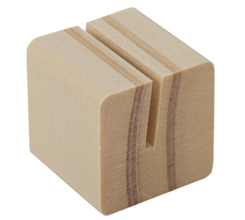 Ценникодержатель деревянный (ценники, реклама, фото) 3,5х3,5х3,5 см, КОМПЛЕКТ 6 шт., BRAUBERG, 291311