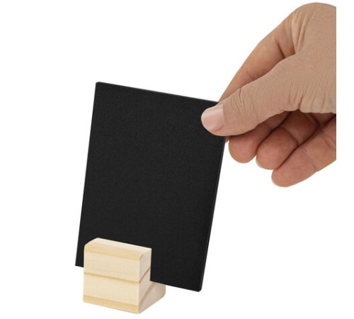 Ценникодержатель деревянный (ценники, реклама, фото) 3,5х3,5х3,5 см, КОМПЛЕКТ 6 шт., BRAUBERG, 291311