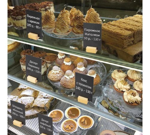 Ценникодержатель деревянный (ценники, реклама, фото) 4х3х2 см, КОМПЛЕКТ 12 шт., BRAUBERG, 291312