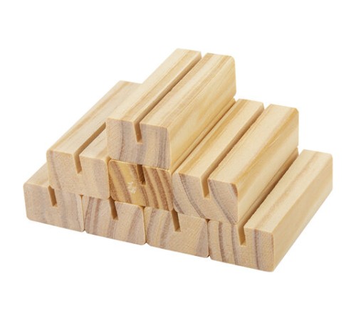 Ценникодержатель деревянный (ценники, реклама, фото) 7х3х2 см, КОМПЛЕКТ 8 шт., BRAUBERG, 291313