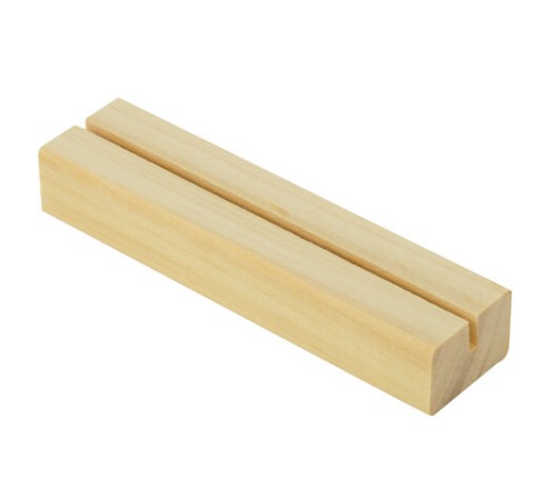 Ценникодержатель деревянный (ценники, реклама, фото) 12х3х2 см, КОМПЛЕКТ 4 шт., BRAUBERG, 291314