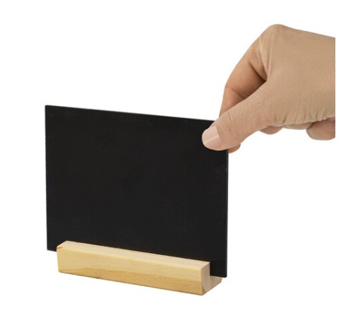 Ценникодержатель деревянный (ценники, реклама, фото) 12х3х2 см, КОМПЛЕКТ 4 шт., BRAUBERG, 291314