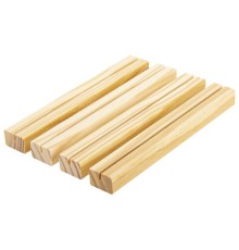 Ценникодержатель деревянный (ценники, реклама, фото) 21х3х2 см, КОМПЛЕКТ 4 шт., BRAUBERG, 291315