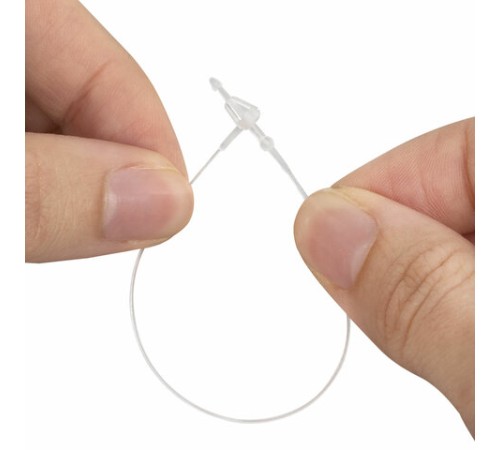 Хомут биркодержатель бирка ценник петлевой 21 см, BRAUBERG, КОМПЛЕКТ 1000 шт., 291347