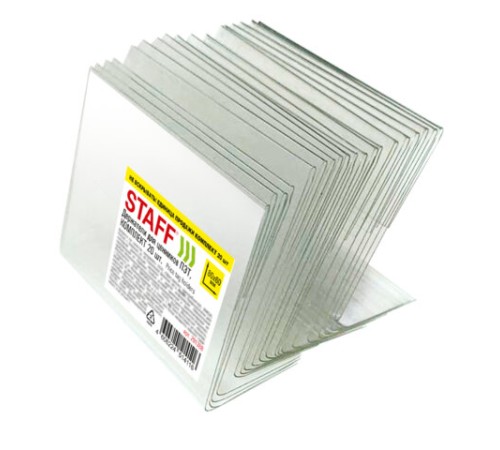 Держатели для ценников 80х60 мм, КОМПЛЕКТ 20 шт., ПЭТ, STAFF, 291388