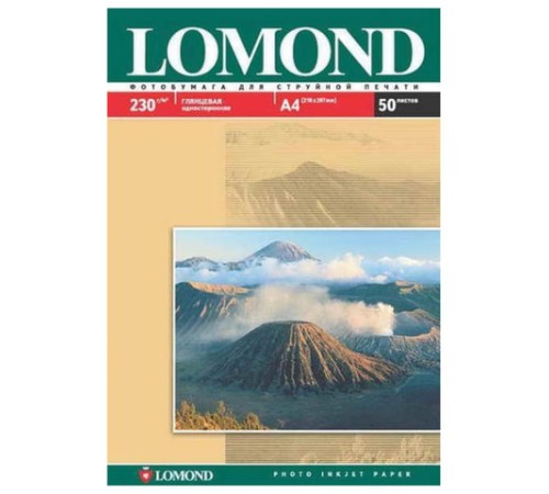 Фотобумага глянцевая БОЛЬШОГО ФОРМАТА, A3, 230 г/м2, односторонняя, 50 листов, LOMOND, 0102025