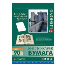 Фотобумага САМОКЛЕЯЩАЯСЯ матовая, А4, 90 г/м2, 25 листов, LOMOND, 2210003