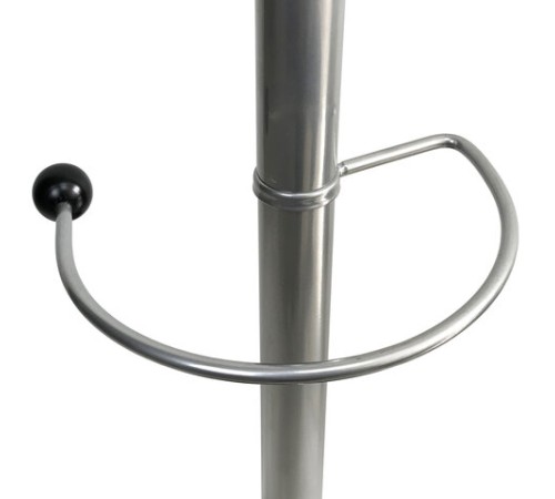 Вешалка-стойка BRABIX "CR-855" на мраморном диске, металл, 4+3 крючка, цвет серебристый, 606434