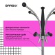 Вешалка-стойка BRABIX "CR-848" на мраморном диске, металл, 4+3 крючка, цвет коричневый, 606435