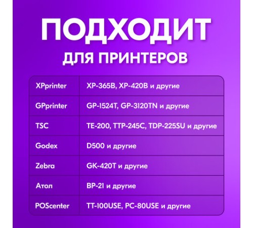 Термоэтикетки ЭКО, 58х40 мм, КОМПЛЕКТ 5 рулонов по 700 этикеток, УДАЛЯЕМЫЙ КЛЕЙ, 880962