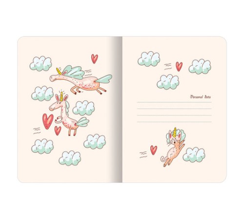 Тетрадь 60 л. в точку обложка SoftTouch, бежевая бумага 70 г/м2, сшивка, В5 (179х250 мм), ЕДИНОРОЖКИ, BRAUBERG, 403827