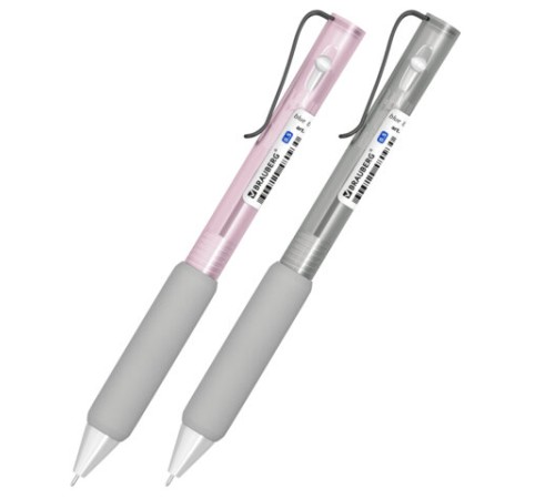 Ручка шариковая автоматическая С УЛЬТРАМЯГКИМ ГРИПОМ BRAUBERG 