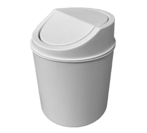 Контейнер, урна, ведерко для мусора НАСТОЛЬНОЕ, 2,4 л, 165x135 мм, белый, BOOMHOUSE (БУМХАУС), 238897