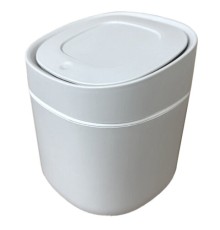 Контейнер, урна, ведерко для мусора с микролифтом НАСТОЛЬНОЕ, 2,8 л, 155х135 мм, серый, BOOMHOUSE (БУМХАУС), 238899