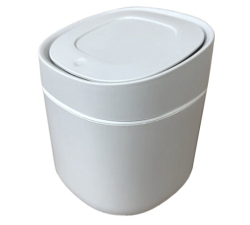 Контейнер, урна, ведерко для мусора с микролифтом НАСТОЛЬНОЕ, 2,8 л, 155х135 мм, серый, BOOMHOUSE (БУМХАУС), 238899