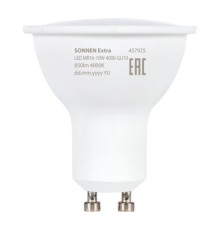 Лампа светодиодная SONNEN EXTRA, 10 (90) Вт, GU10, софит, нейтральный белый, 30000 ч, LED MR16-GU10-10W-4000, 457925