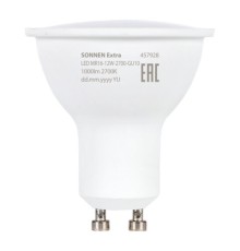 Лампа светодиодная SONNEN EXTRA, 12 (110) Вт, GU10, софит, теплый белый, 30000 ч, LED MR16-GU10-12W-2700, 457928