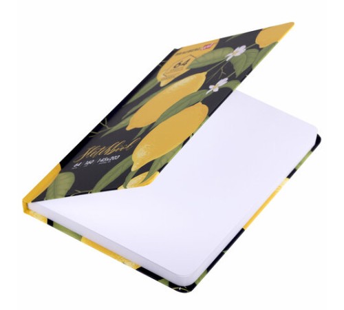 Скетчбук, белая бумага 160 г/м2, 145х203 мм, 64 л., резинка, твердый, BRAUBERG ART CLASSIC 