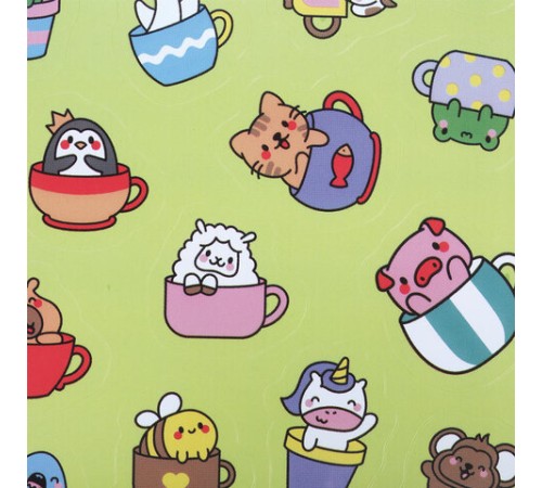 Альбом с наклейками, 50 стикеров, ассорти, 145х210 мм, 4 страницы, УМКА