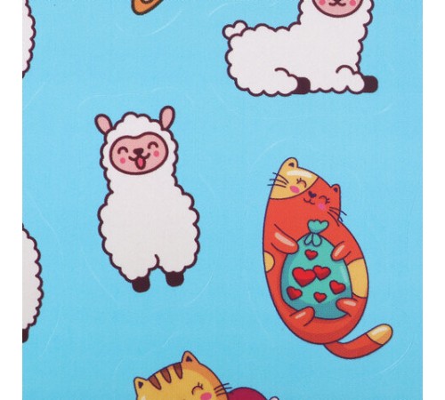 Альбом с наклейками, 50 стикеров, ассорти, 145х210 мм, 4 страницы, УМКА