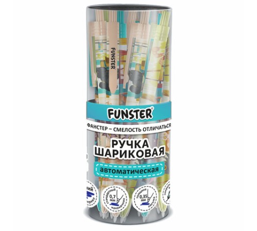 Ручка шариковая автоматическая с принтом FUNSTER 