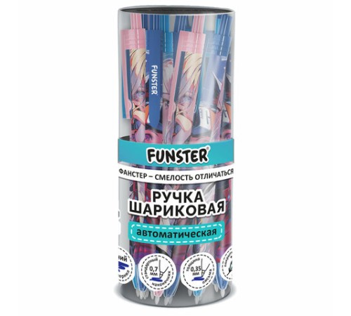 Ручка шариковая автоматическая с принтом FUNSTER 