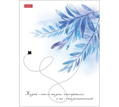 Тетрадь А5, 96 л., HATBER, скоба, клетка, матовая ламинация, тиснение, 