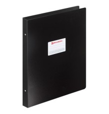 Папка на 4 кольцах БОЛЬШОГО ФОРМАТА А3, ВЕРТИКАЛЬНАЯ, 30 мм, черная, 0,8 мм, BRAUBERG 