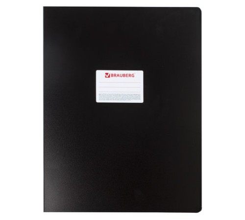 Папка на 4 кольцах БОЛЬШОГО ФОРМАТА А3, ВЕРТИКАЛЬНАЯ, 30 мм, черная, 0,8 мм, BRAUBERG 