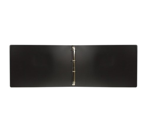 Папка на 4 кольцах БОЛЬШОГО ФОРМАТА А3, ГОРИЗОНТАЛЬНАЯ, 30 мм, черная, 0,8 мм, BRAUBERG 