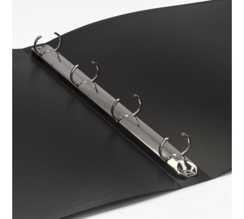 Папка на 4 кольцах БОЛЬШОГО ФОРМАТА А3, ГОРИЗОНТАЛЬНАЯ, 30 мм, черная, 0,8 мм, BRAUBERG 